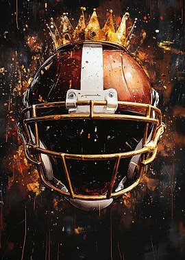 Football Helmet with Crown