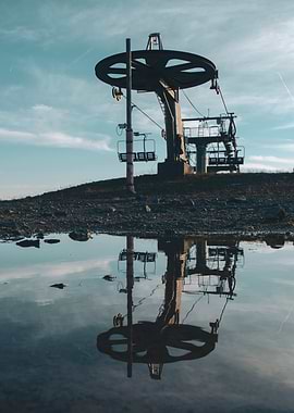 Ski Lift Reflection