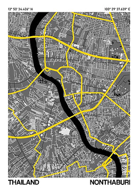 Nonthaburi City Street Map
