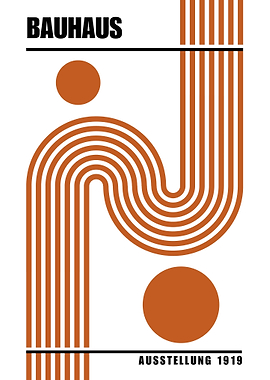 Bauhaus Geometric Poster