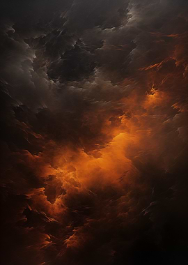 Fiery Cloudscape Sky art