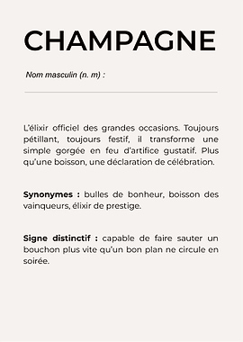 'CHAMPAGNE' – L’élégance pétillante 🥂