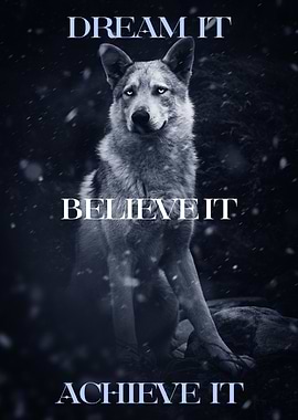 Wolf Dream Believe Achieve