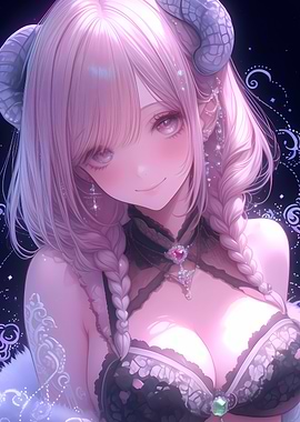Anime Girl with Horns