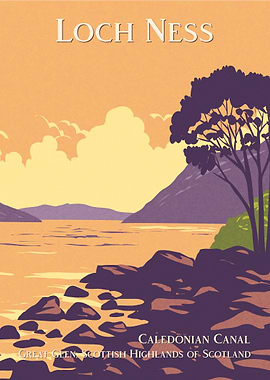 Loch Ness Travel Poster