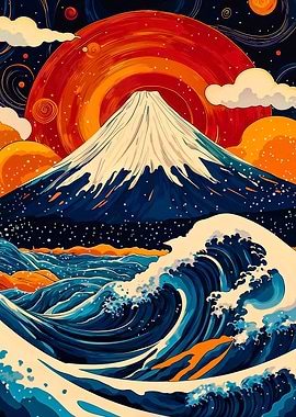 Mount Fuji & Wave