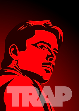 Red Silhouette Portrait