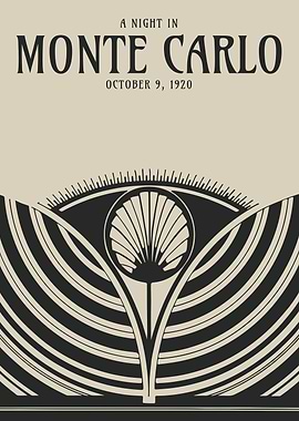 Art Deco Monte Carlo Poster