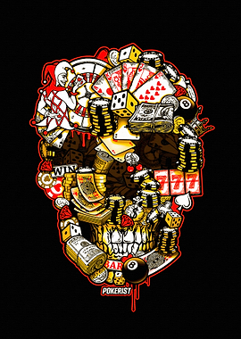 Playing Card Skull of Fortune