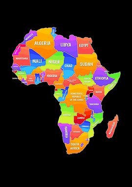 Colorful Map Of Africa
