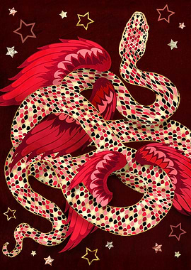 Lunar New Year Mythical Snake