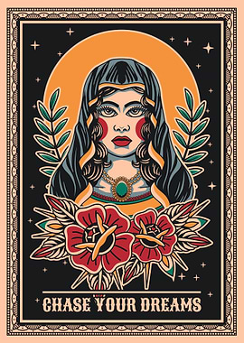 Chase Your Dreams tattoo art