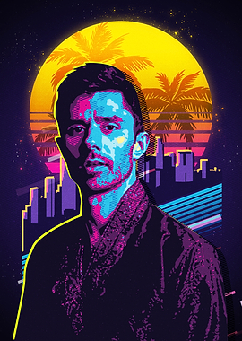 Retro 80s Style Portrait