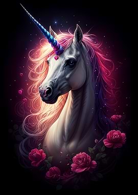 Magical Unicorn Portrait