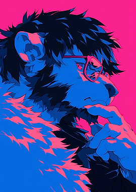 Anthropomorphic Figure in Glasses