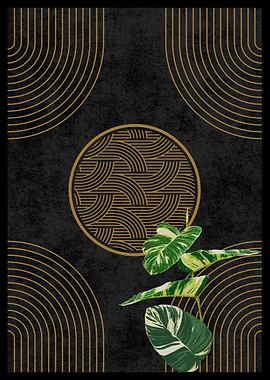 Gold Geometric Art Print