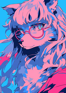 Wolf Girl in Glasses