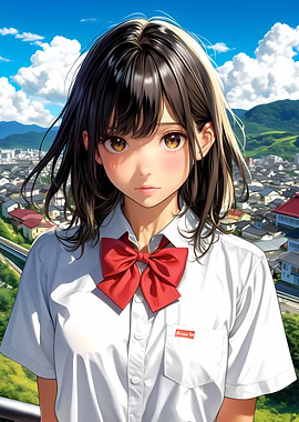 Anime Girl in School Uniform