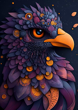 Abstract Eagle Portrait