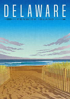 Delaware Beach Poster