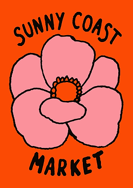 Vibrant Flower Market in Pink and Orange