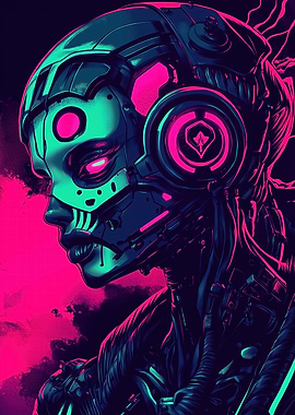 Cyberpunk Female Robot