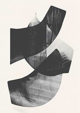 Abstract Black and White Art