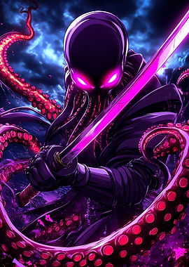 Cthulhu Samurai Octopus Animal