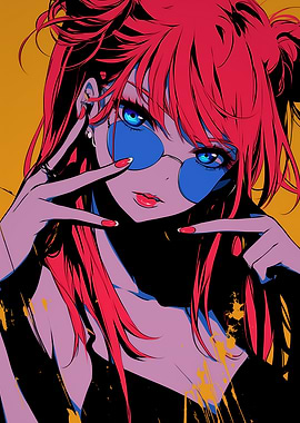 Anime Girl with Sunglasses