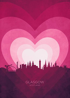 Glasgow Skyline Heart