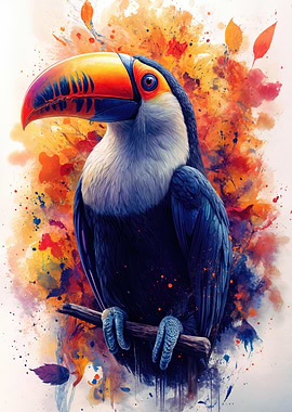 Toucan Watercolor Art