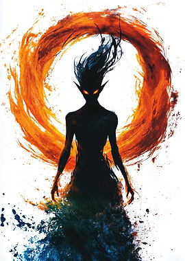 Dark Shadow with Fire Ring