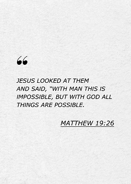 Bible Verse - Matthew 19:26