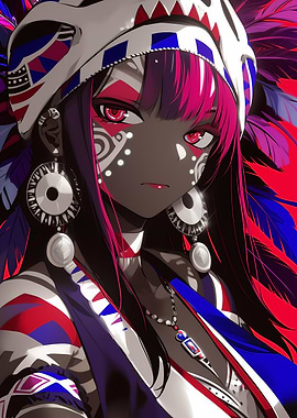 Anime Girl Warrior Woman Gaming