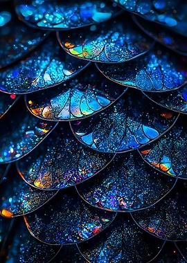Blue Glitter Scales