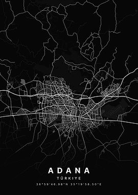 Adana Turkiye City Map