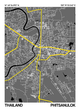 Phitsanulok City Street Map
