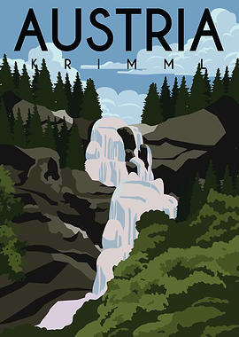 Austria Krimml Waterfall