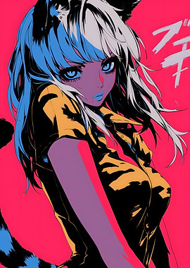 Anime Girl with Cat Ears