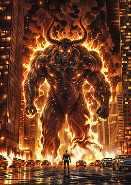 Super Hero vs. Fire Demon