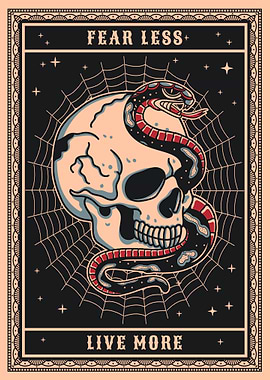 Fear less, live more tattoo art
