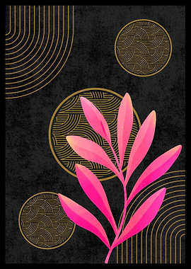 Pink Branch on Black