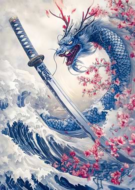 Japanese Dragon Katana Sword