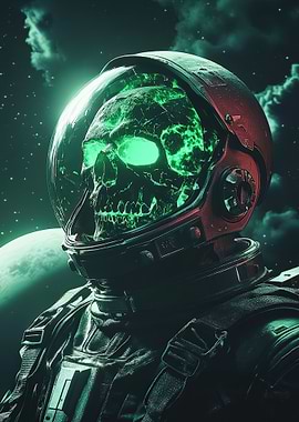 Glowing Skull Astronaut