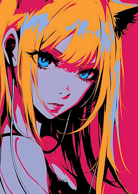 Anime Girl with Cat Ears