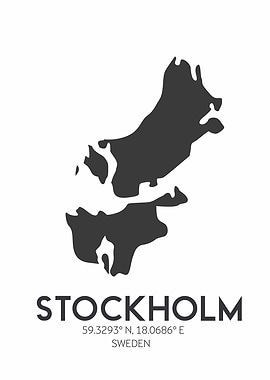 Stockholm Map Print
