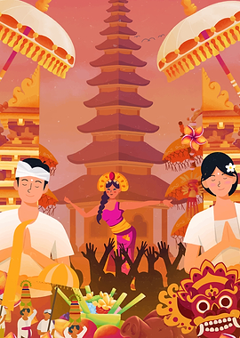 Balinese Culture Illustration