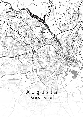 Augusta Georgia City Map