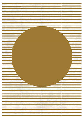 Gold Circle Minimalist Art