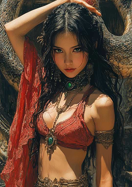 Mystical Woman with Snake